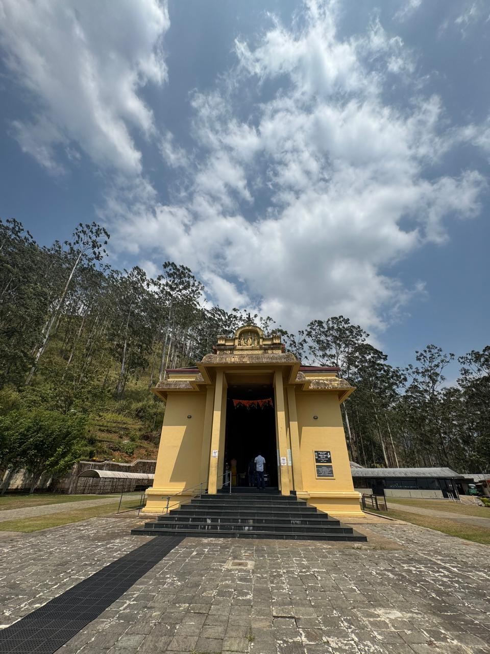 A quiet temple gateway in the hill country